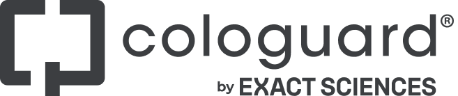 Cologuard by Exact Sciences logo in black and white.